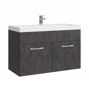 Badkamermeubel Set Paso 01 80 x 40 cm – Donker Grijs, Huis en Inrichting, Verzenden, Nieuw