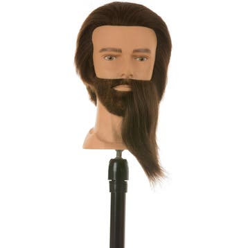 HeadsUp  Kappershoofd Mick met Baard  Bruin Haar  30 cm, Verzenden, Nieuw