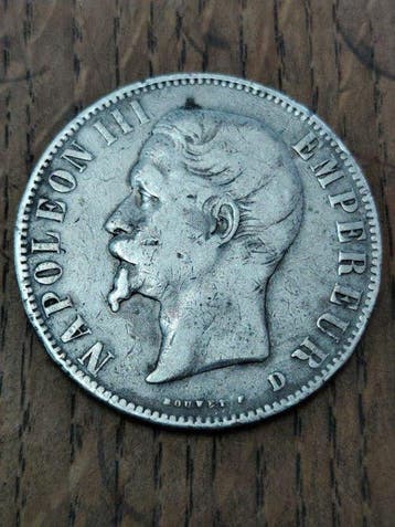 Frankrijk. Napoléon III. 5 Francs 1856-D, Lyon (Zonder