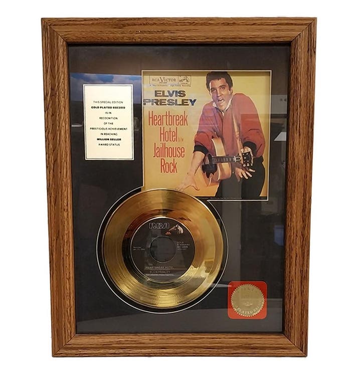 Elvis Presley - Heartbreak Hotel 24KT Gouden Plaat Single, Verzamelen, Muziek, Artiesten en Beroemdheden, Ophalen