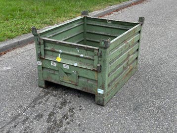 Gebruikte stapelbak met klep, Stapelbakken, 1000x800mm, Krat, Ophalen, Gebruikt, 100 cm of meer, 60 cm of meer