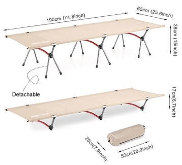Opvouwbaar Campingbed Ultralicht Aluminium Veldbed, Verzenden, Nieuw