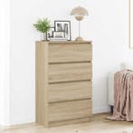 vidaXL Dressoir 60x35x98,5 cm bewerkt hout sonoma, Verzenden, Nieuw, 50 tot 100 cm, 25 tot 50 cm