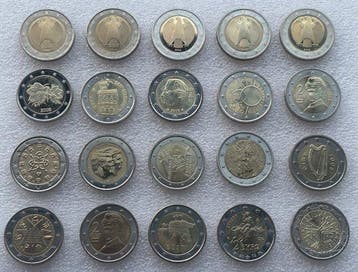 Europa. 2 Euro 2001/2019 (20 coins) (Zonder minimumprijs)