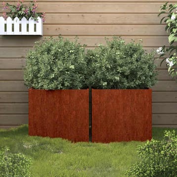 vidaXL Plantenbakken 2 st 32x30x29 cm cortenstaal, Tuin en Terras, Bloembakken en Plantenbakken, Minder dan 30 cm, Verzenden, Minder dan 60 cm