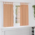 vidaXL Zwart-out Gordijnen met Ringen 2 pcs Licht Bruin 175, Verzenden, Nieuw, Bruin