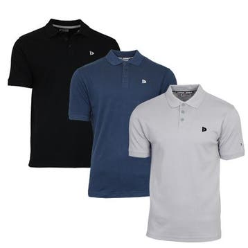 Donnay Donnay Heren - 3-Pack - Polo shirt Noah - Zwart /, Verzenden, Nieuw