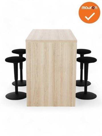 Hoge tafel WOOD -160x80 cm - in 3 kleuren - NIEUW, Vergader- of Presentatieruimte, Ophalen of Verzenden, Nieuw zonder verpakking