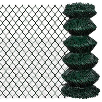 vidaXL Gaashek 0,8x15 m staal groen, Verzenden, Nieuw, IJzer, Minder dan 1 meter