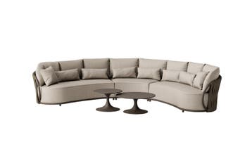 Suns Vivaro hoekbank Bronze – Clouded rope – Pebble desert, Tuin en Terras, Nieuw