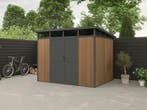 Blokhut Composiet Modern Teak 280 x 215 cm, Nieuw
