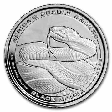 Congo Deadly Snakes - Black Mamba 1 oz 2022 (10.000 oplage), Verzenden, Overige landen, Losse munt, Zilver