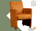 Leren eetkamerstoel Elegant - Kenia Cognac (cognac) -, Eigentijds, Modern, Bruin, Nieuw, Leer