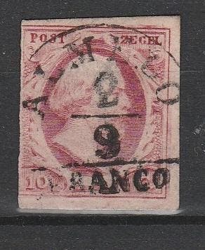 Postzegel Ned 1852 NR.2 gebruikt zie omschrijving (610), Verzenden, T/m 1940, Gestempeld