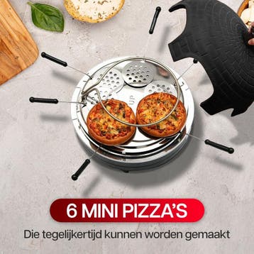 CuisineKing Pizza Oven Black Edition - 6 Personen -, Ophalen of Verzenden, Nieuw