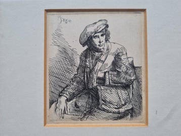 Rembrandt van Rijn (1606–1669), after - Zittende jongeman