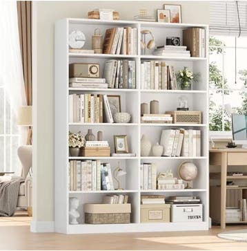 Vrijstaande Boekenplank 120x188,7 cm – 12 Open Vakken, Huis en Inrichting, Kasten | Boekenkasten, Verzenden, Nieuw