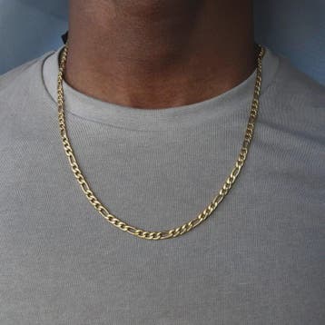 Heren Figaro Ketting - Stoer RVS Punk Hiphop Sieraden Cadeau, Sieraden, Tassen en Uiterlijk, Kettingen, Verzenden, Nieuw