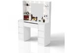 Juskys Malia - Kaptafel - Spiegel LED instelbaar - Wit, Verzenden, Nieuw