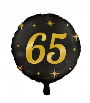 Classy party Foil Balloon 65 jaar, Verzenden, Nieuw, Versiering, Verjaardag