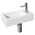 Fonteinset Differnz Helios 37.5x18.5x9.5 cm Keramiek Wit, Ophalen of Verzenden, Nieuw, Chroom, Overige typen