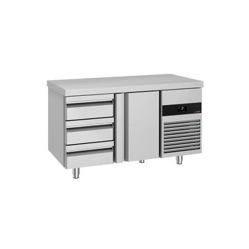 GGM Gastro | Koelwerkbank PREMIUM - 1400x700mm - met 1 deur, Verzenden, Nieuw in verpakking, RVS Meubilair