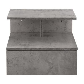 Zwevend nachtkastje Amberg 40x35x31 cm betonkleurig [en.casa, Verzenden, Nieuw
