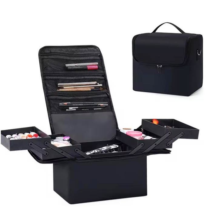 Make-up Koffer 4 Laags – Organizer met Verstelbare Vakken, Sieraden, Tassen en Uiterlijk, Uiterlijk | Cosmetica en Make-up, Nieuw