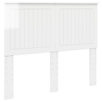 vidaXL Hoofdbord Hoogglans Wit Bewerkt hout, Verzenden, Nieuw, Wit, Hout