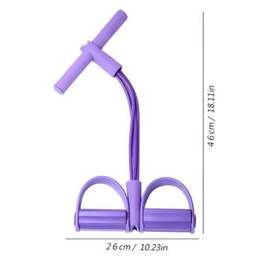 Weerstandsband met Pedalen 4-Tube Fitness Trainer Core, Verzenden, Nieuw