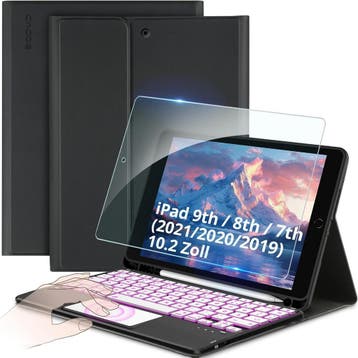 Bluetooth iPad Hoes met Touchpad - B-Keuze | 38% Korting, Ophalen of Verzenden, Zo goed als nieuw