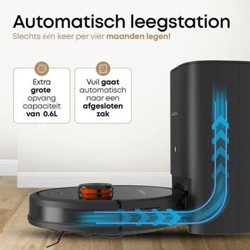 Lugia G7 Robotstofzuiger met Dweilfunctie en leegstation, Ophalen of Verzenden, Zo goed als nieuw