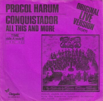 vinyl single 7 inch - Procol Harum - Conquistador, Verzenden, Zo goed als nieuw, 7 inch, Pop