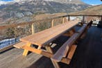 Rockwood® Picknicktafel Douglas Boomschors 5cm dik 4.00m, Ophalen of Verzenden, Nieuw, Rechthoekig, Hout