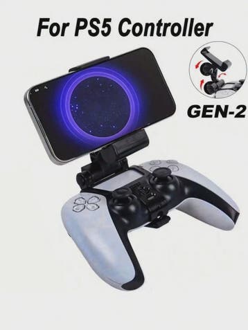 Verstelbare Telefoonhouder Clip voor PS5 Controller - Mobiel, Verzenden, Nieuw