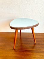 Bijzettafel - Formica blauw - Tripode Vintage, Antiek en Kunst