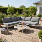Amore platform hoek loungeset 3 delig latte zand aluminium, Ophalen of Verzenden, Nieuw