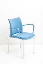 Kusch &amp; Co Hola 2200/4 4poot Stoel stapelbaar gebruikt, Receptie of Entree, Ophalen of Verzenden, Gebruikt, Stoel