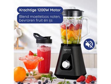 Safecourt Kitchen Blender - 1,5L Glas & 600ml To-Go beker -, Verzenden, Nieuw