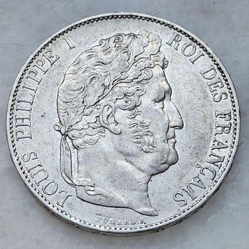 Frankrijk. Louis Philippe I. 5 Francs 1848-A, Paris (Zonder