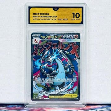 Pokémon Graded card - MEGA CHARIZARD 023 - Pokémon - GG 10, Nieuw