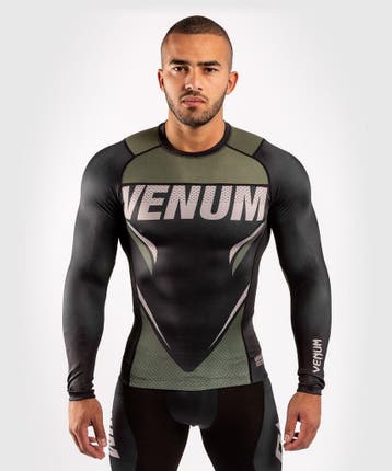 Venum ONE FC Impact Rashguard L/S Zwart Kaki, Ophalen of Verzenden, Nieuw