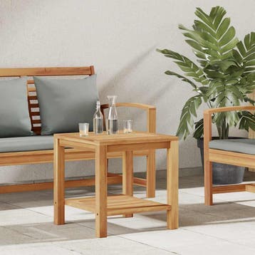 vidaXL Salontafel met opslag Bruin 45 x 45 x 45 cm Massief, Verzenden, Nieuw