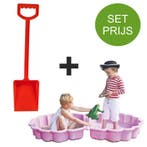 Zandbak schelp roze met plastic schep 50 cm lang rood, Ophalen of Verzenden, Nieuw