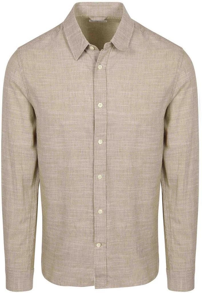 Knowledge Cotton Apparel Shirt Stripe Green maat M Heren, Kleding | Heren, Overhemden, Groen, Nieuw, Verzenden