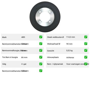 Remtrommel Achteras Hyundai Santamo – AutopartsOnline.nl, Verzenden, Nieuw, Hyundai