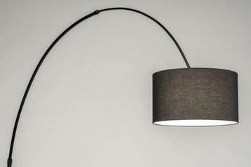 Rietveld Vloerlampen - Zwart - Stof, Metaal, Verzenden, Nieuw