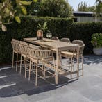 Calma high dining tuinset 7 delig latte aluminium rope, Tuin en Terras, Tuinsets en Loungesets, Ophalen of Verzenden, Nieuw
