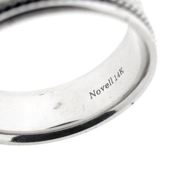 Novell witgouden heren ring, Gebruikt, 20 of groter, Heer, Ophalen of Verzenden