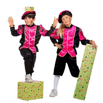 Pietenpak Kind Pink/Zwart Luxe, Ophalen of Verzenden, Nieuw